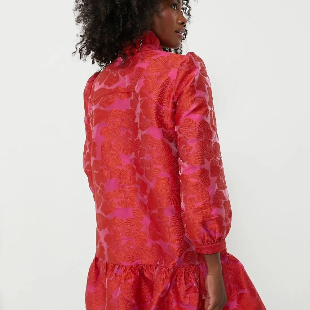 Tuckernuck Vibrant Red and Pink Long Sleeve Dress - Picture 4 of 9
